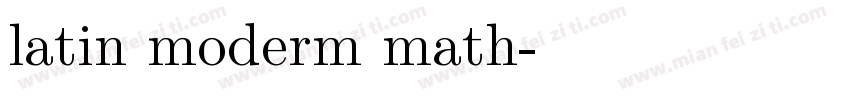 latin moderm math字体转换